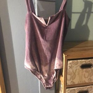 Velvet purple bodysuit